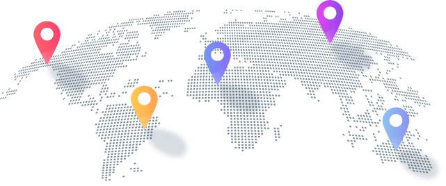 Global world map with location pins showing Beast IPTV 4K worldwide coverage and international streaming service availability across continents